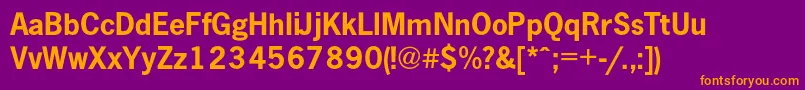 NewspapercBold Font – Orange Fonts on Purple Background