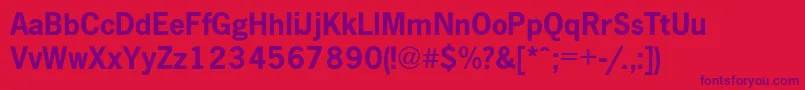 NewspapercBold Font – Purple Fonts on Red Background