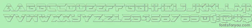 Gemina23Dlaser Font – Gray Fonts on Green Background