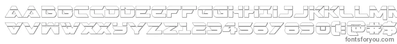 Gemina23Dlaser Font – Gray Fonts on White Background