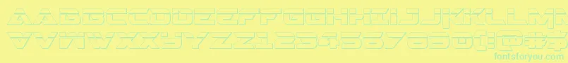 More about Gemina23Dlaser Font Gemina23Dlaser Font – Green Fonts on Yellow Background