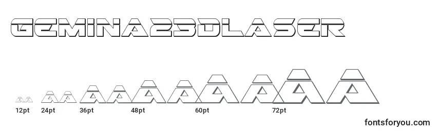 Gemina23Dlaser Font Sizes