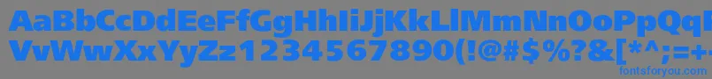 フォントFreesetblackc – 灰色の背景に青い文字