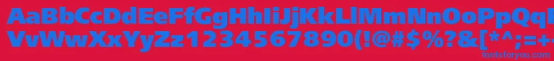 Freesetblackc Font – Blue Fonts on Red Background