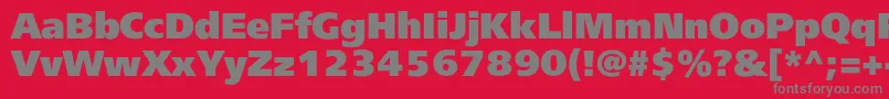 Freesetblackc Font – Gray Fonts on Red Background