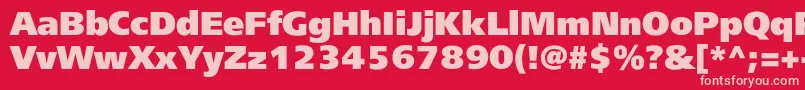 Freesetblackc Font – Pink Fonts on Red Background
