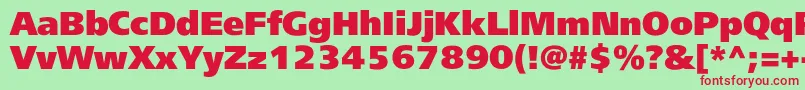 Freesetblackc Font – Red Fonts on Green Background