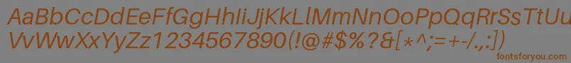 Police AileronItalic – polices brunes sur fond gris