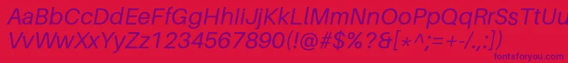fuente AileronItalic – Fuentes Moradas Sobre Fondo Rojo