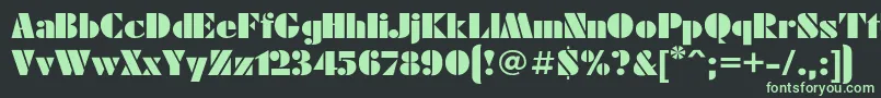 Futurae Font – Green Fonts on Black Background