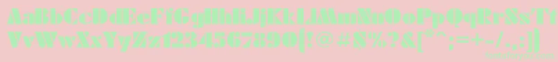 Futurae Font – Green Fonts on Pink Background