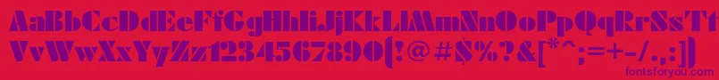 Futurae Font – Purple Fonts on Red Background