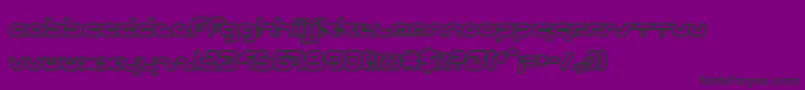 HybridOutline-Schriftart – Schwarze Schriften auf violettem Hintergrund