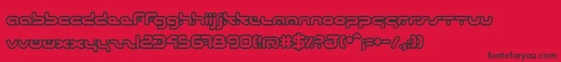 HybridOutline Font – Black Fonts on Red Background