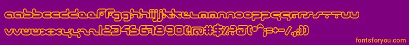 HybridOutline Font – Orange Fonts on Purple Background