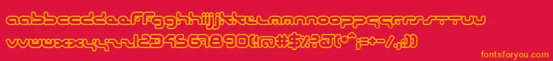 HybridOutline Font – Orange Fonts on Red Background