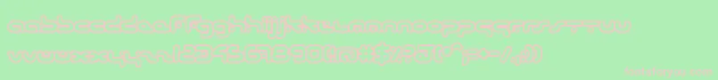 HybridOutline Font – Pink Fonts on Green Background