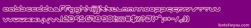 HybridOutline Font – Pink Fonts on Purple Background