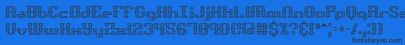 Шрифт Bknuckst – чёрные шрифты на синем фоне