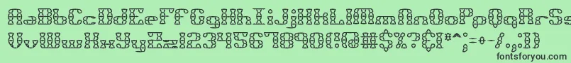 Шрифт Bknuckst – чёрные шрифты на зелёном фоне
