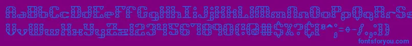 Bknuckst-Schriftart – Blaue Schriften auf violettem Hintergrund