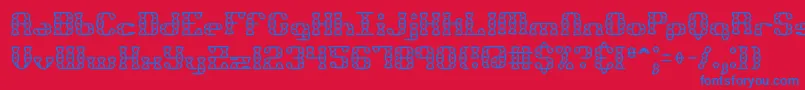 Bknuckst-fontti – siniset fontit punaisella taustalla