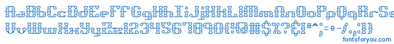 Czcionka Bknuckst – niebieskie czcionki na białym tle