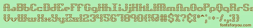 Шрифт Bknuckst – коричневые шрифты на зелёном фоне