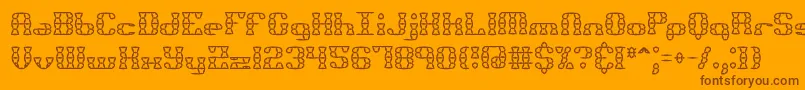 Шрифт Bknuckst – коричневые шрифты на оранжевом фоне