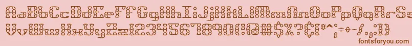 Bknuckst-Schriftart – Braune Schriften auf rosa Hintergrund