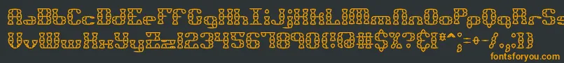 Bknuckst-fontti – oranssit fontit mustalla taustalla