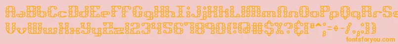 Bknuckst-fontti – oranssit fontit vaaleanpunaisella taustalla