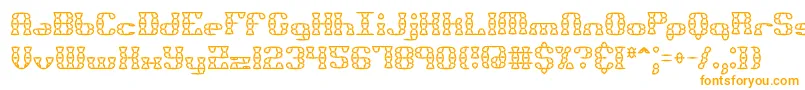 Bknuckst-fontti – oranssit fontit valkoisella taustalla