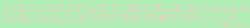 Шрифт Bknuckst – розовые шрифты на зелёном фоне