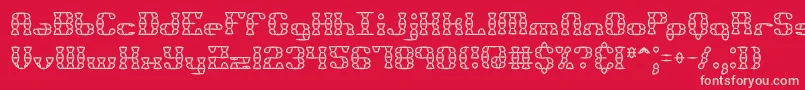 フォントBknuckst – 赤い背景にピンクのフォント