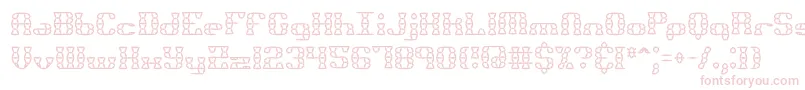 Fonte Bknuckst – fontes rosa em um fundo branco