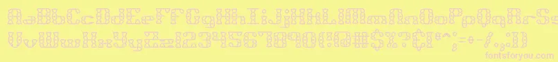 Шрифт Bknuckst – розовые шрифты на жёлтом фоне