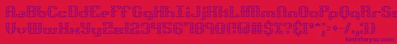 Шрифт Bknuckst – фиолетовые шрифты на красном фоне