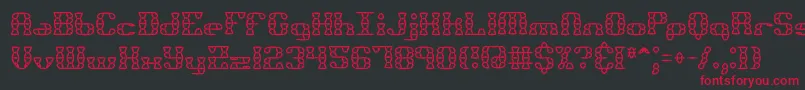 Bknuckst-fontti – punaiset fontit mustalla taustalla
