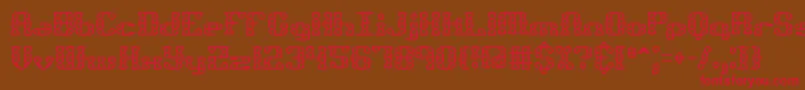 Bknuckst Font – Red Fonts on Brown Background