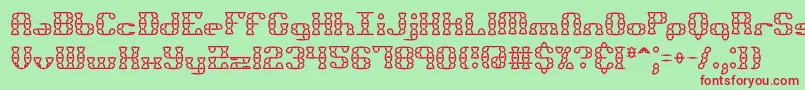 fuente Bknuckst – Fuentes Rojas Sobre Fondo Verde