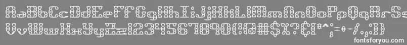 Bknuckst-fontti – valkoiset fontit harmaalla taustalla