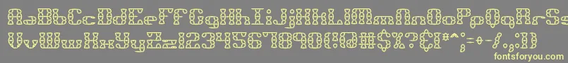 Bknuckst-Schriftart – Gelbe Schriften auf grauem Hintergrund