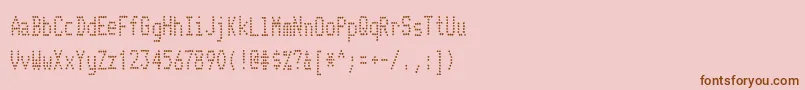 Czcionka TelidoninkcdRegular – brązowe czcionki na różowym tle