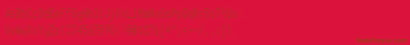 TelidoninkcdRegular Font – Brown Fonts on Red Background
