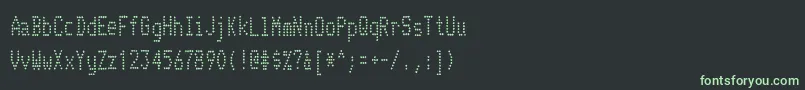 Police TelidoninkcdRegular – polices vertes sur fond noir