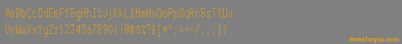 フォントTelidoninkcdRegular – オレンジの文字は灰色の背景にあります。