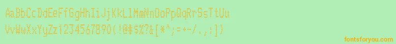 TelidoninkcdRegular Font – Orange Fonts on Green Background