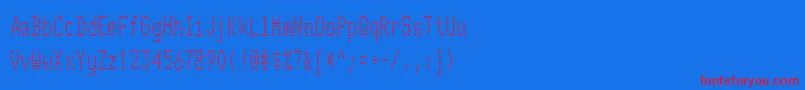 TelidoninkcdRegular Font – Red Fonts on Blue Background