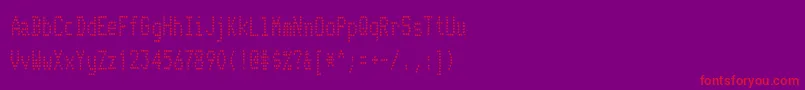 TelidoninkcdRegular Font – Red Fonts on Purple Background